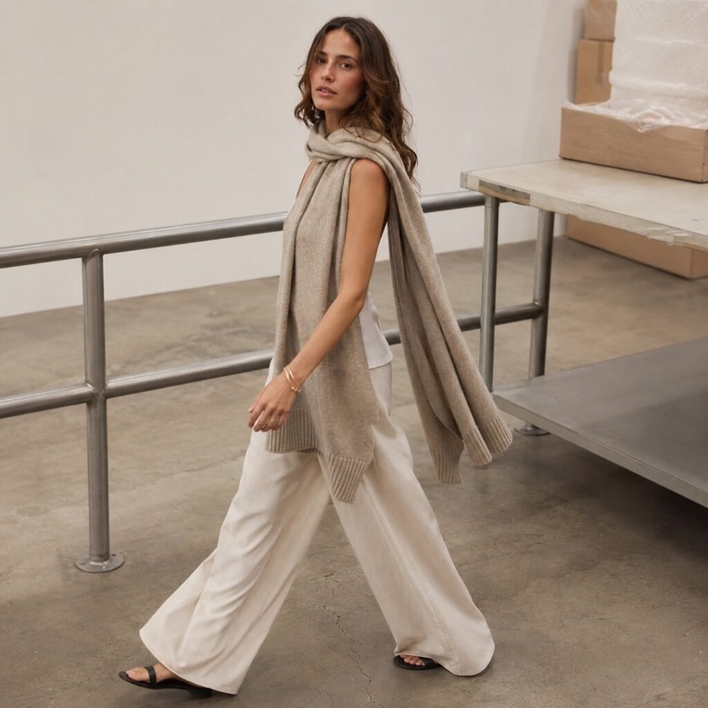 Ashford utility scarf — Accessories by 786 CLOTHING. worn by a model.