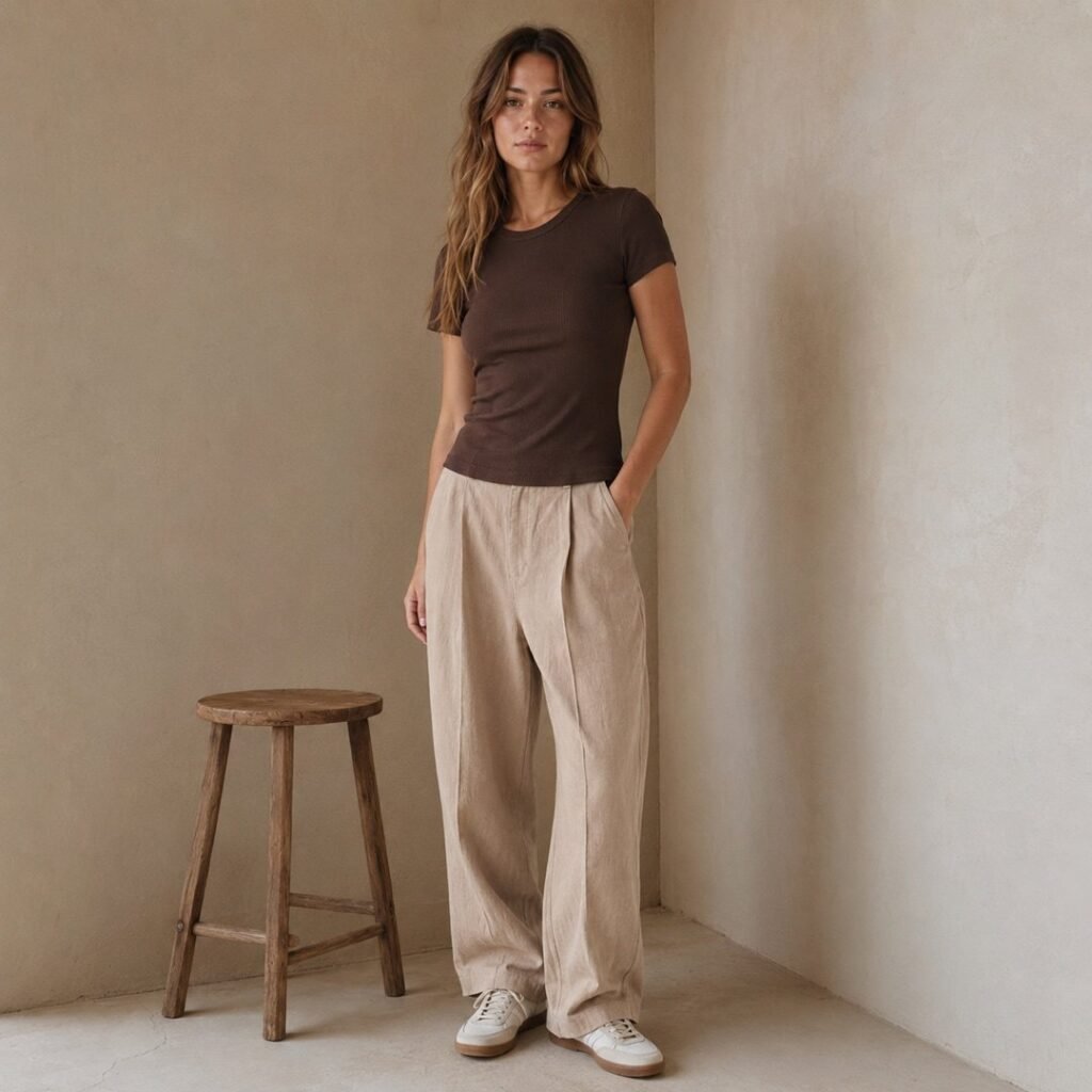 Sable rib tee — Jersey by 786 CLOTHING. worn by a model.