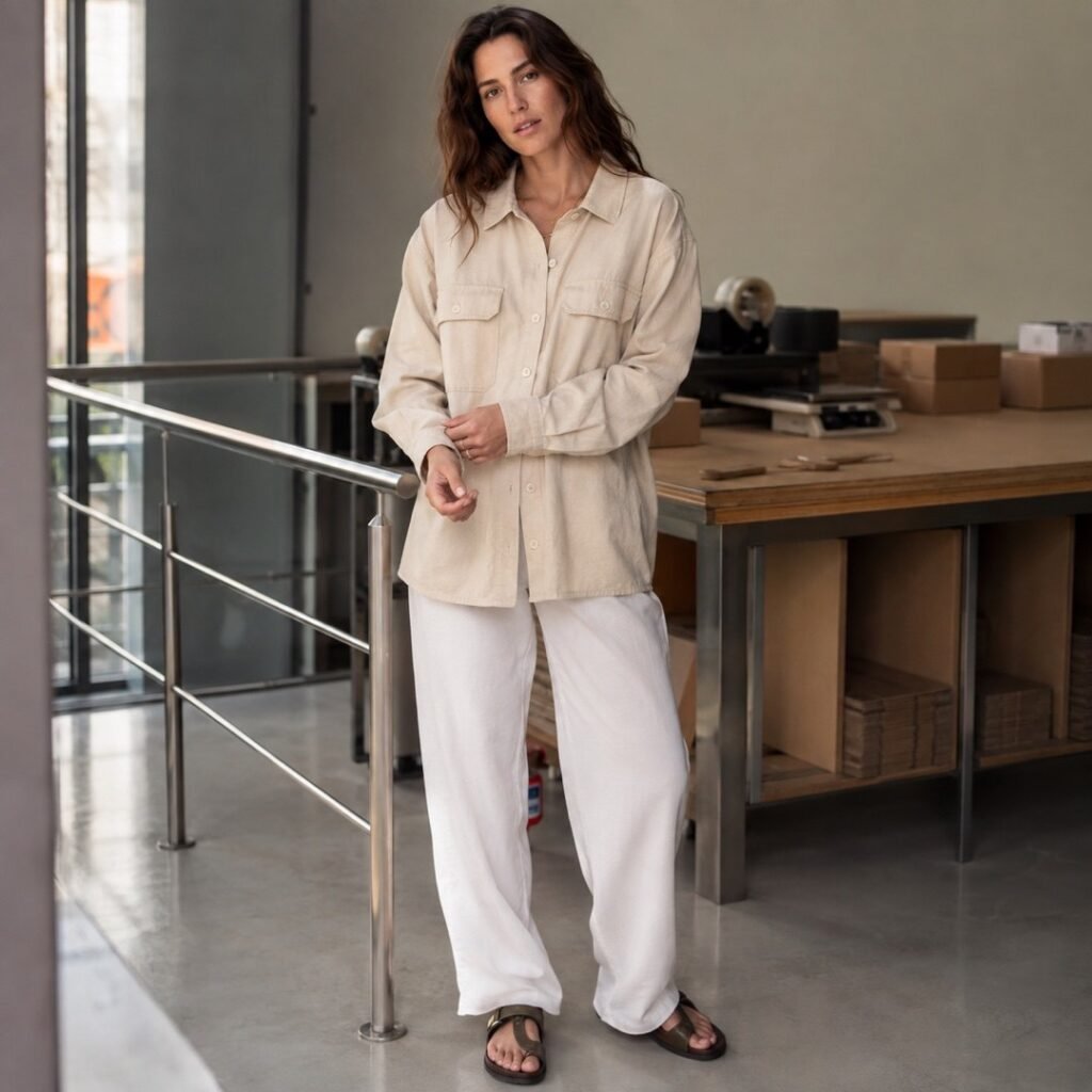 Hale utility overshirt — Overshirts by 786 CLOTHING. worn by a model.