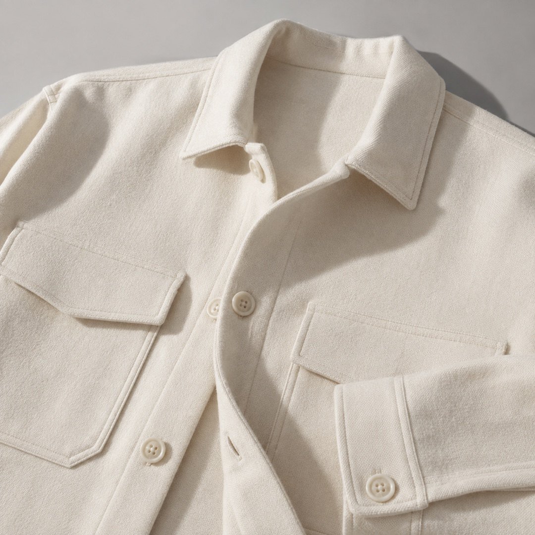 Newham brushed check overshirt — Overshirts by 786 CLOTHING. close detail of the fabric and finish.