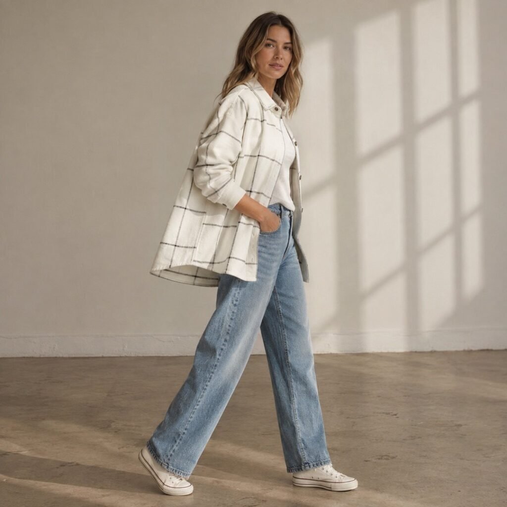 Newham brushed check overshirt — Overshirts by 786 CLOTHING. worn by a model.