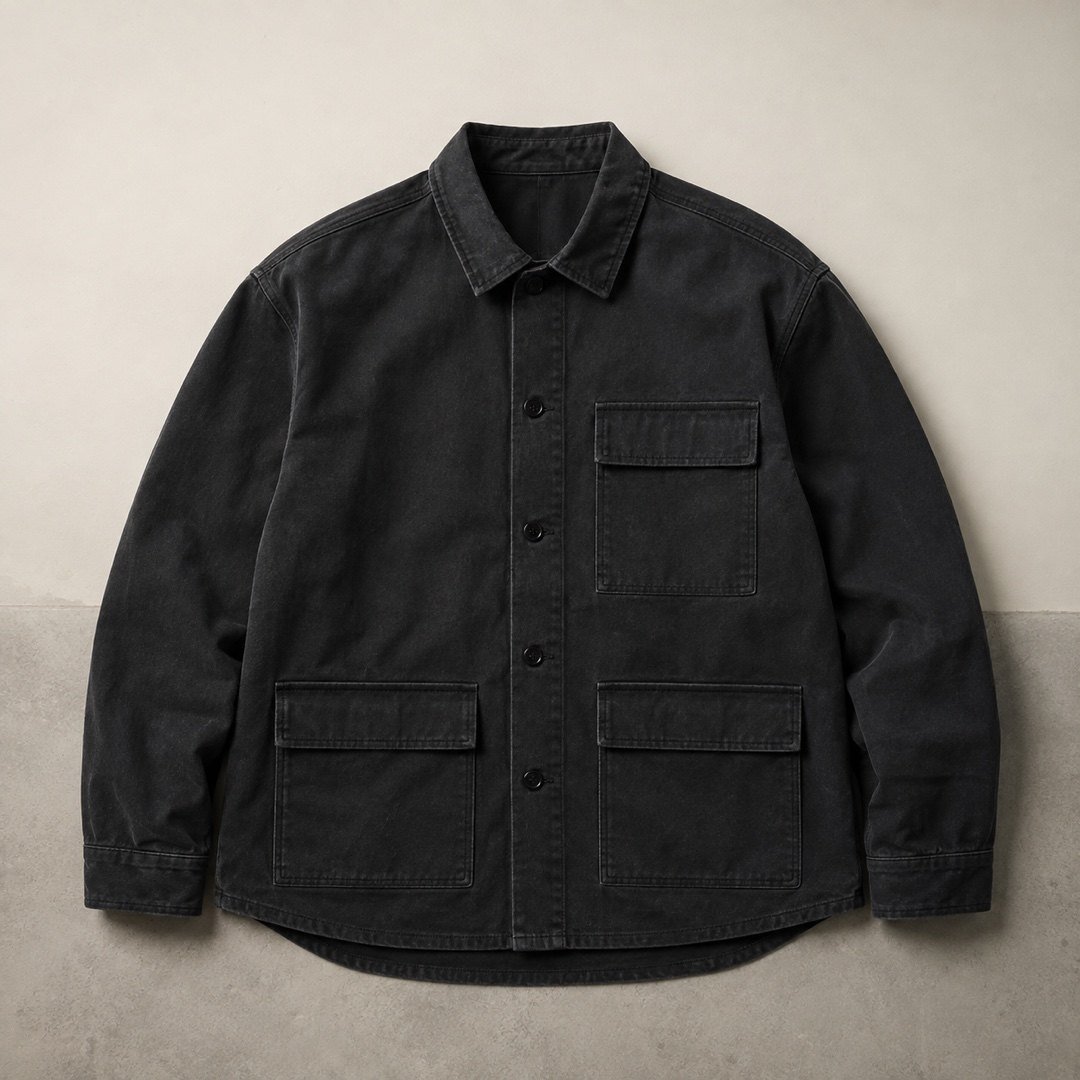 Waltham twill overshirt — Overshirts by 786 CLOTHING. product photograph on a white background.