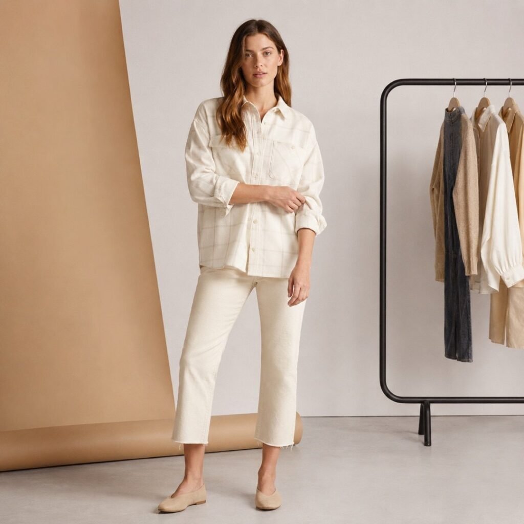 Leyton brushed check overshirt — Overshirts by 786 CLOTHING. worn by a model.