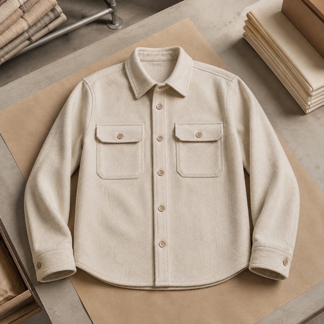 Ridley brushed check overshirt — Overshirts by 786 CLOTHING. in use.