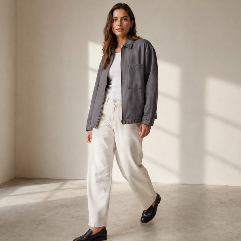 Kenton zip overshirt — Overshirts by 786 CLOTHING. worn by a model.