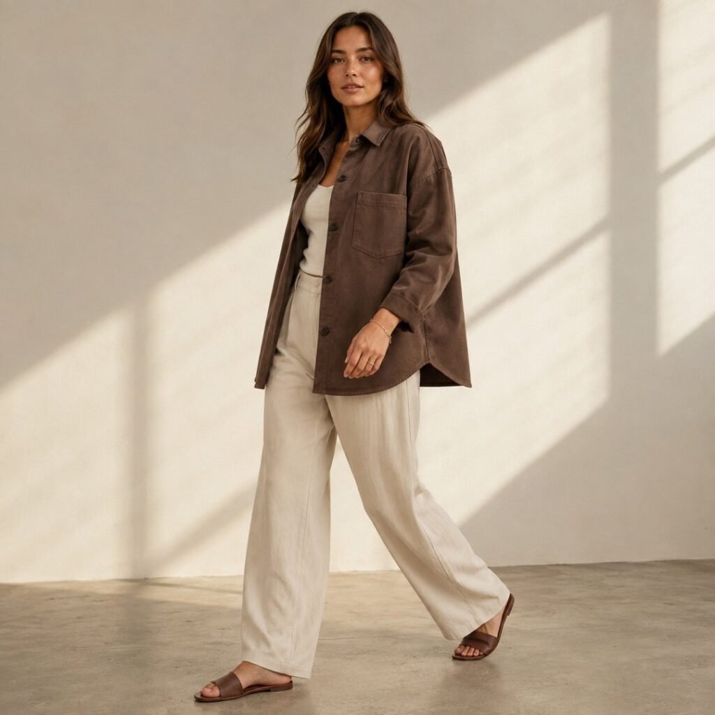 Farring twill overshirt — Overshirts by 786 CLOTHING. worn by a model.