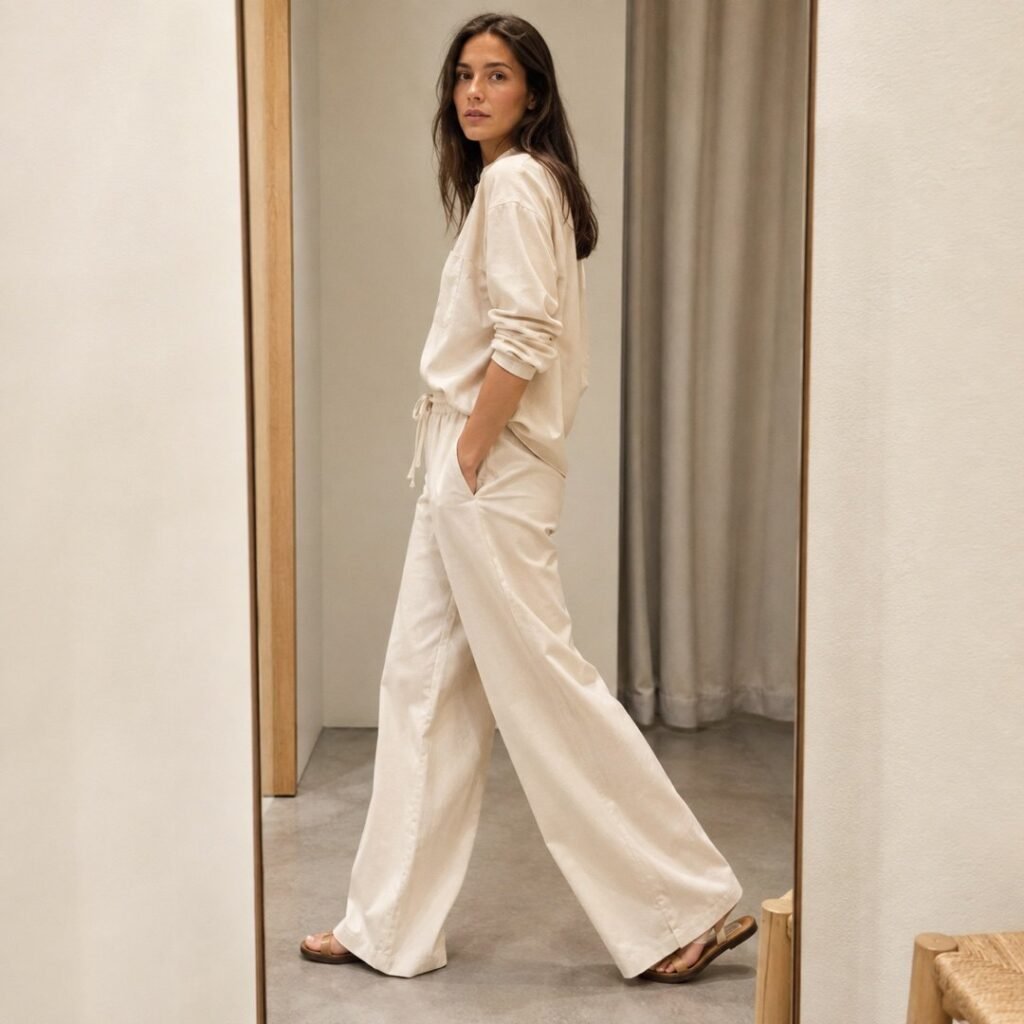 Camden drawcord trouser — Trousers by 786 CLOTHING. worn by a model.