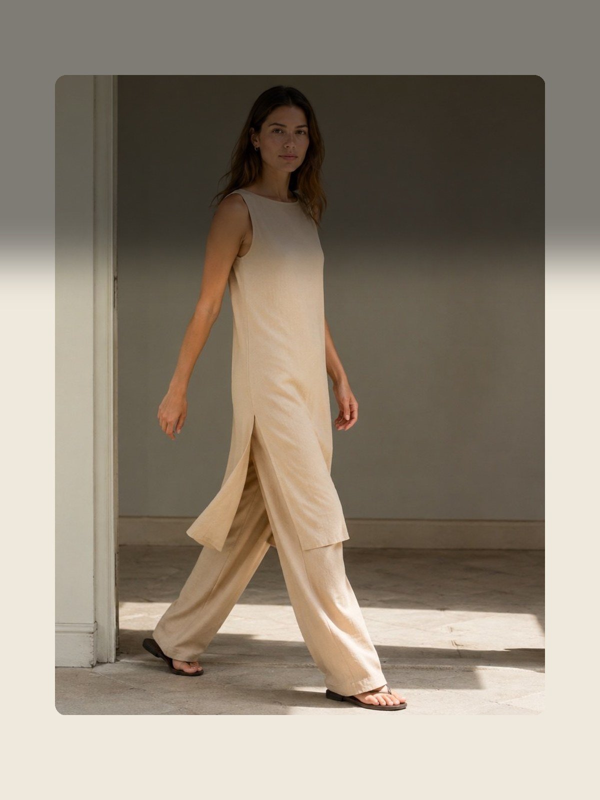 786 CLOTHING shirt and trouser detail in soft studio light